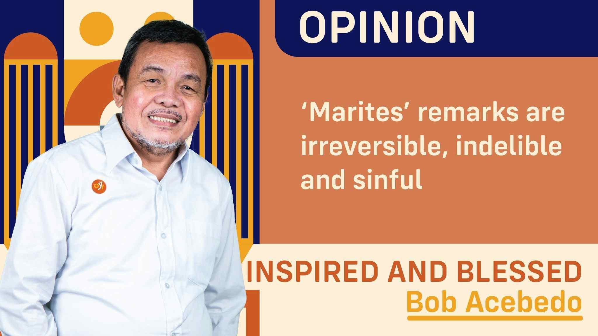 ‘Marites’ remarks are irreversible, indelible and sinful