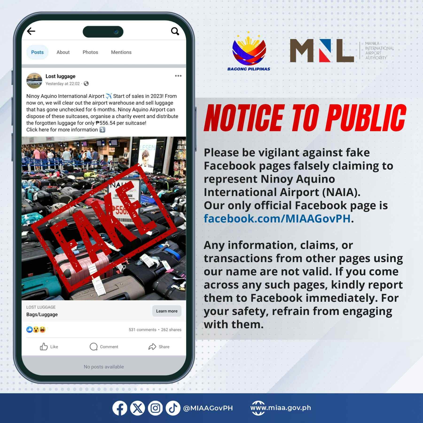 MIAA warns public against false social media advertising