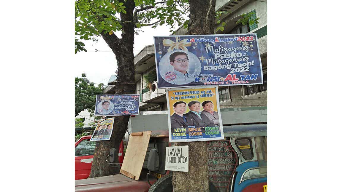 EcoWaste urges pols Don’t post campaign materials on trees